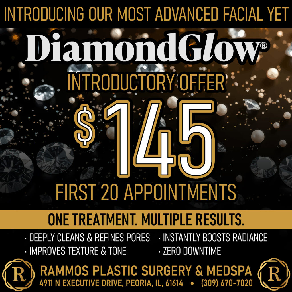 DiamondGlow our newest advanced facials. Special for first 20 appointments.