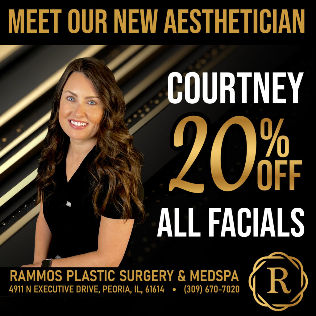 Meet Courtney our new Aesthetician. Book a facial with her for 20% off.